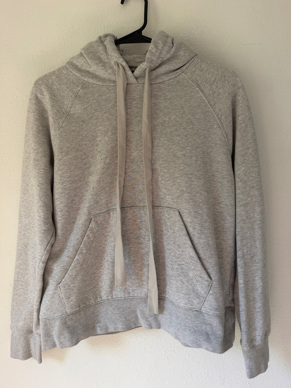 Banana Republic Light Gray Basic Pullover Preppy Hooded Sweatshirt Hoodie Small